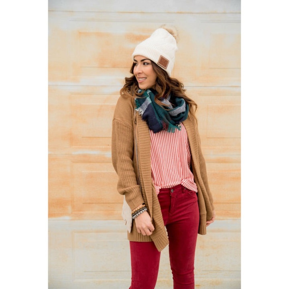 Staccato Ribbed Sleeve Cardigan